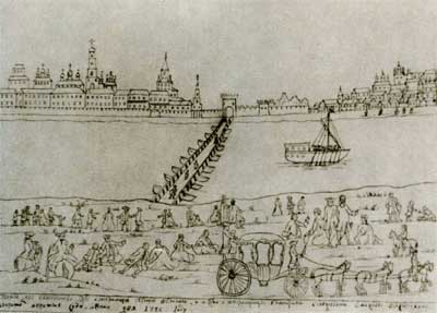 Отправление Петра Великого и Екатерины из Москвы в Каспийский поход, Май 1722 г.